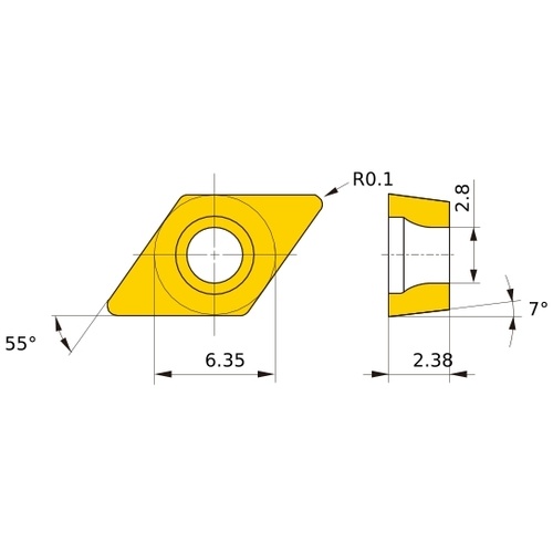 แทรกบวกสำหรับกลึง MS7025