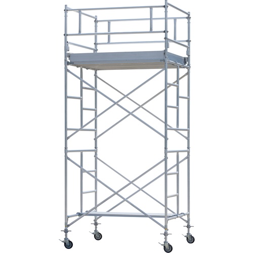 นั่งร้านเคลื่อนที่แบบท่ออลูมิเนียม ARA พร้อมขาค้ำยัน 3 ระดับ