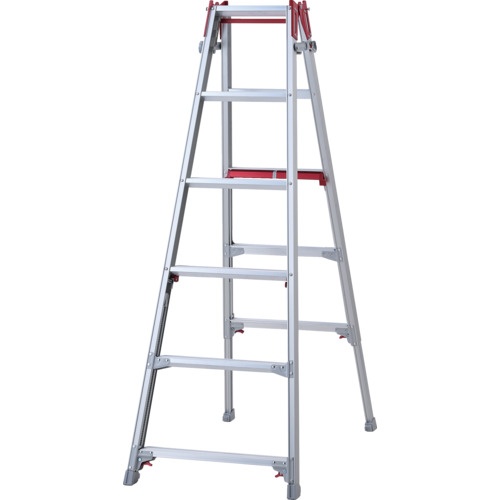 บันไดอลูมิเนียม 6 ขั้น รุ่น RYRE พร้อมขาปรับระดับได้ (10894)