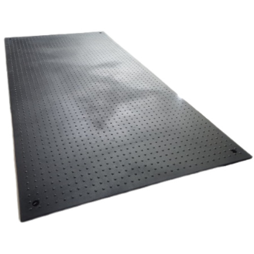 แผ่นยางปูพื้นแบบสองช่อง มีรูที่มุมทั้งสี่ ขนาด 10 ตัน รุ่น AR-1610