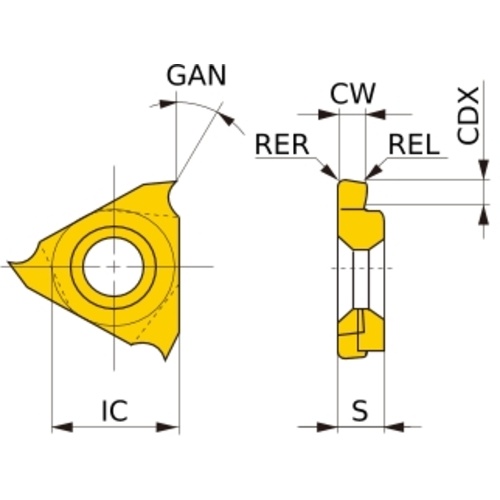 เม็ดมีดร่องตื้นสำหรับงานกลึงชิ้นส่วนขนาดเล็กที่มีความแม่นยำสูง MT2015