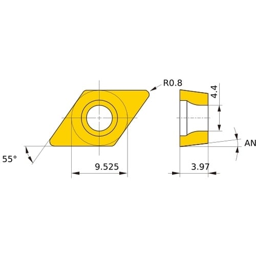 ดอกกัดคาร์ไบด์เคลือบผิวสำหรับงานกลึงสแตนเลส รุ่น MC_MP7100 MP7135