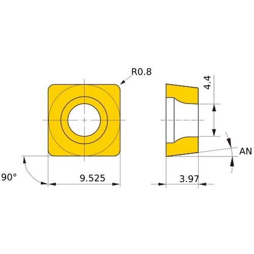 ดอกกัดคาร์ไบด์เคลือบผิวสำหรับงานกลึงสแตนเลส รุ่น MC_MP7100 MP7135
