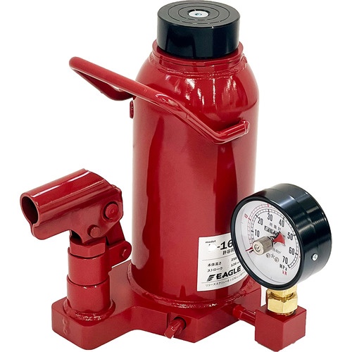 แม่แรงยกรถแบบท้องป่องขนาด 10 ตัน พร้อมมาตรวัดแรงดันและเข็ม