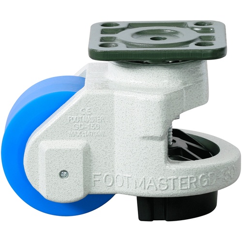 ลูกล้อปรับระดับแบบจานหมุน ไนลอน MC เส้นผ่านศูนย์กลางล้อ 90 มม.