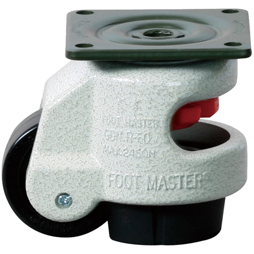 ล้อปรับระดับชนิดจานหมุน ไนลอน เส้นผ่านศูนย์กลางล้อ 50 มม.