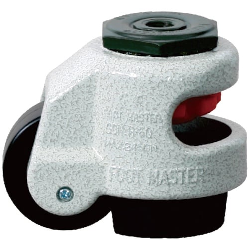 ล้อเลื่อนปรับระดับชนิดสกรู หมุนได้ ไนลอน เส้นผ่านศูนย์กลางล้อ 63 มม.