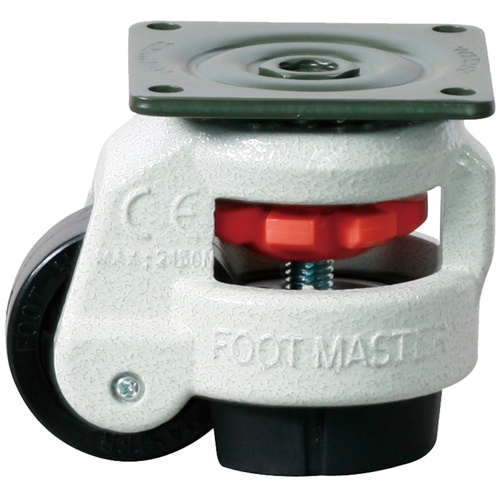 ล้อปรับระดับชนิดจานหมุน ไนลอน เส้นผ่านศูนย์กลางล้อ 50 มม.