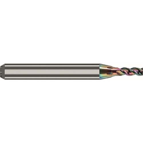 ดอกกัดไมโคร 3 ฟลุต สำหรับอลูมิเนียม ขนาดเส้นผ่านศูนย์กลาง 2.5 มม. เคลือบ Carbo+ ขนาด 3 มม. รัศมีมุม 0.2 มม.
