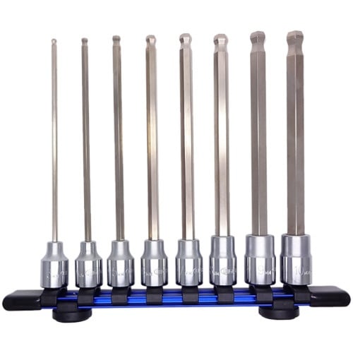 ชุดรางดอกสว่านบล็อก ดอกสว่านหกเหลี่ยม เรียว 152 (ไดรฟ์ 9.5) ชุด 8 ชิ้น 3-10