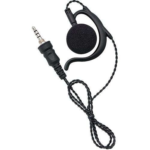 หูฟังแบบสายสั้นบิดเกลียว (แบบเกี่ยวหู, ขั้วต่อแบบขันเกลียว 1 ขา) สีดำ