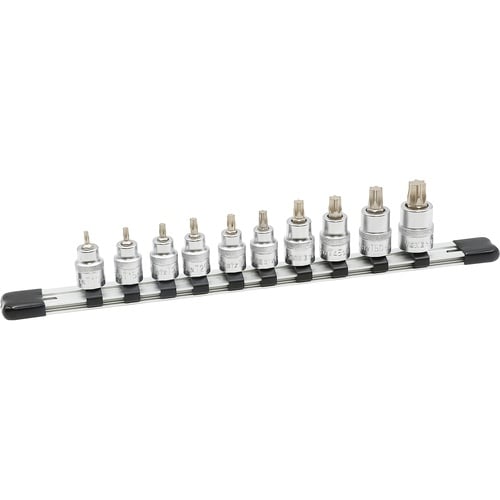 ชุดประแจทอร์กซ์สั้นแบบงานหนัก พร้อมที่เก็บประแจ ชุด 10 ชิ้น