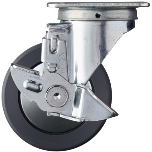 ล้อไนลอน MC แบบหมุน Hammer Swivel (ตลับลูกปืนเรเดียล) 100 มม. พร้อมตัวหยุด