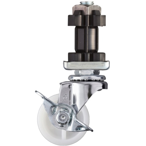 ค้อนสอดท่อแบบหมุนได้ ล้อไนลอน 40 มม. สำหรับสี่เหลี่ยมจัตุรัส 32 มม. พร้อมตัวหยุด