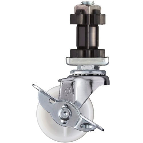 ค้อนสอดท่อแบบหมุนล้อไนลอน 50 มม. สำหรับสี่เหลี่ยมจัตุรัส 32 มม. พร้อมตัวหยุด