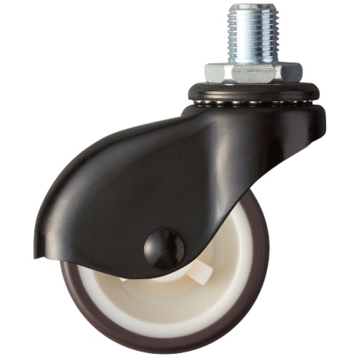 ค้อน, ล้อยูรีเทนหมุนแบบขันสกรู (ล้อไนลอน), 50 มม., UNF1/2, ตัวเครื่อง: สีดำ