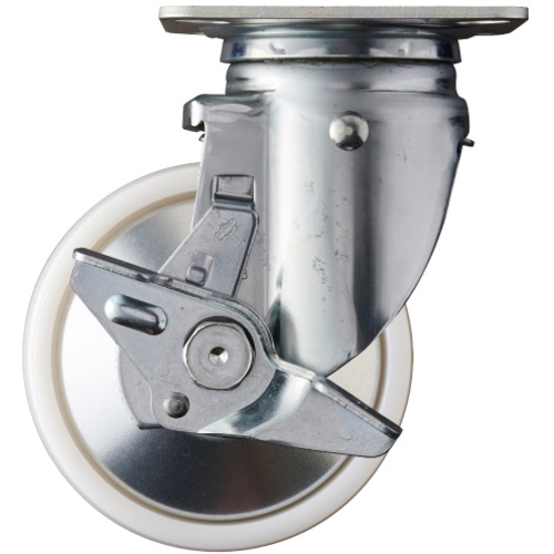 ล้อไนลอนหมุน Hammer Swivel (ตลับลูกปืนเรเดียล) 125 มม. พร้อมตัวหยุด