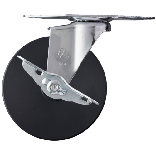 ล้อไนลอน MC มุมหมุน Hammer E Series ขนาด 125 มม. พร้อมตัวหยุด