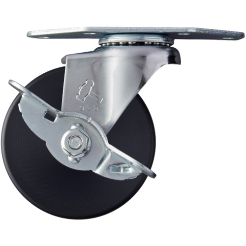 ล้อไนลอน MC มุมหมุน Hammer E Series ขนาด 65 มม. พร้อมตัวหยุด