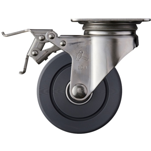 ล้อไนลอน MC สเตนเลสสตีล Hammer S Series ทั้งหมด 100 มม. พร้อมตัวหยุด