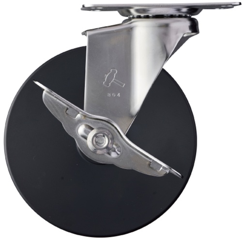 ล้อไนลอน MC หมุนสเตนเลสสตีล Hammer E Series ทั้งหมด 125 มม. พร้อมตัวหยุด