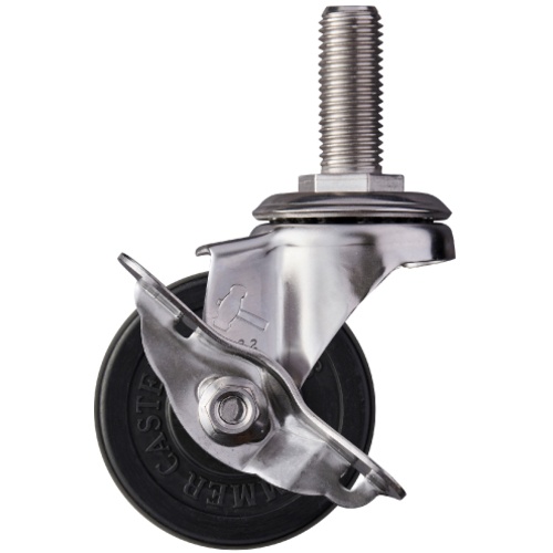 ค้อนสเตนเลสสตีลซีรีส์ SA พร้อมล้อหมุนยาง ขนาด 65 มม. และตัวหยุด