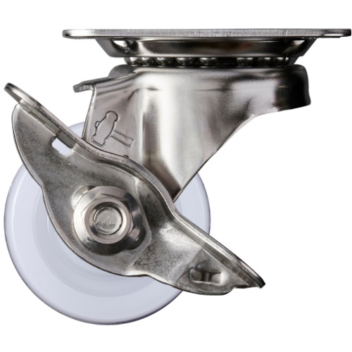 ล้อไนลอนหมุนสแตนเลส Hammer S Series ทั้งหมด (ลูกปืน) 50 มม. พร้อมตัวหยุด