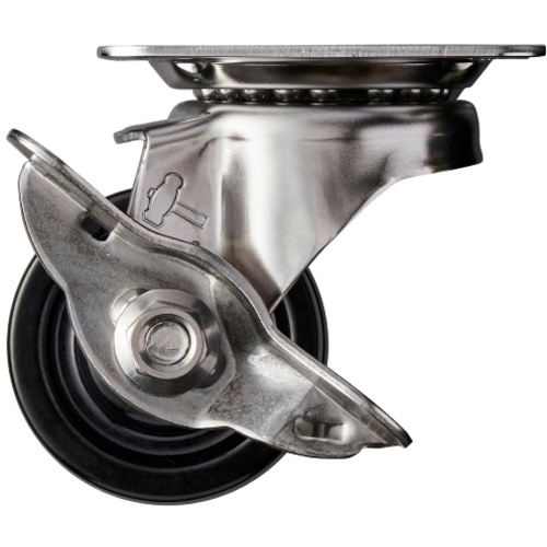 ล้อฟีนอลิกหมุนสแตนเลส Hammer S Series ทั้งหมด 50 มม. พร้อมตัวหยุด