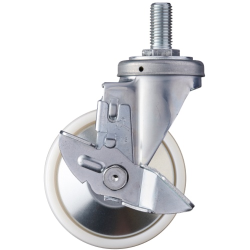 ค้อนชนิดขันสกรู ล้อไนลอนชนิดหมุน (ตลับลูกปืนเรเดียล) 125 มม. พร้อมตัวหยุด