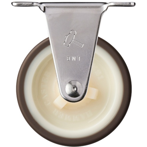 ล้อยูรีเทนแบบคงที่ Hammer E Series สเตนเลสสตีลทั้งหมด (ล้อไนลอน) 65 มม.