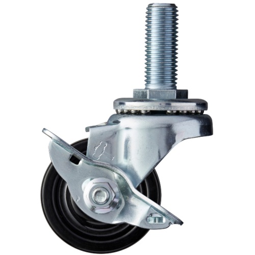 ค้อนชนิดขันสกรู ล้อฟีนอลิกชนิดหมุน (ลูกปืนลูกกลิ้ง) 50 มม. พร้อมตัวหยุด