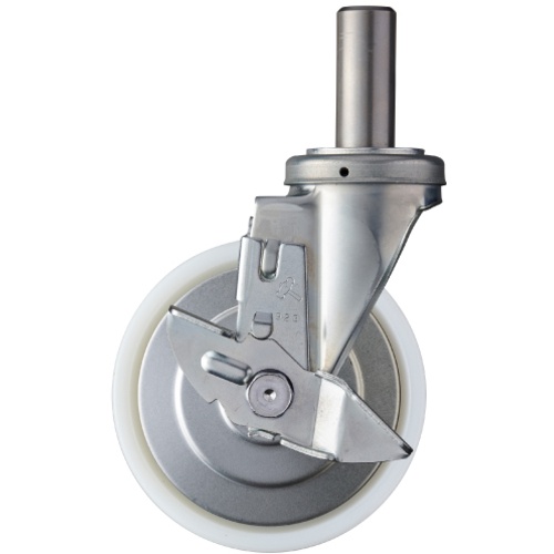 ค้อนชนิดสอดแทรก ล้อไนลอนหมุนได้ (ตลับลูกปืนเรเดียล) 150 มม. พร้อมตัวหยุด