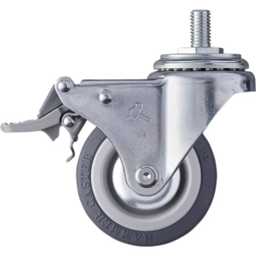 ค้อน, ลูกล้อหมุน, หมุนได้ (ล็อคทั้งหมด), เส้นผ่านศูนย์กลางล้อ 75 มม., ล้อยูรีเทน (ล้อไนลอน, ตลับลูกปืน)