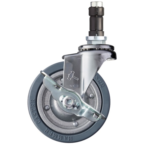 ค้อนสอดท่อแบบหมุนล้อยาง (ล้อเหล็ก) 100 มม. สำหรับ φ25 พร้อมตัวหยุด