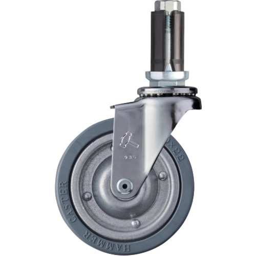 ค้อน, ลูกล้อสอดท่อ, ลูกหมุน, เส้นผ่านศูนย์กลางล้อ 100 มม., ล้อยาง (ล้อเหล็ก)