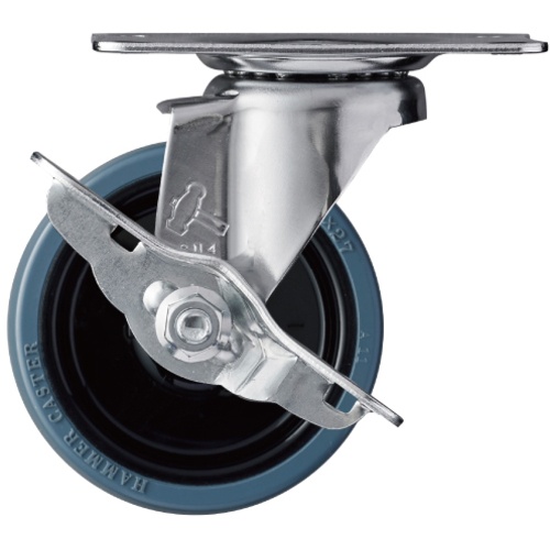 ล้อหมุนยาง Hammer E Series (ล้อไนลอน) 85 มม. พร้อมตัวหยุด