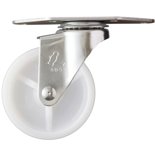 ล้อไนลอนหมุนมุมสแตนเลส Hammer E ทั้งหมด 65 มม.