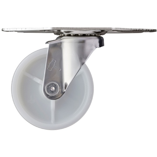 ล้อไนลอนหมุนมุมสแตนเลส Hammer E ทั้งหมด 85 มม.