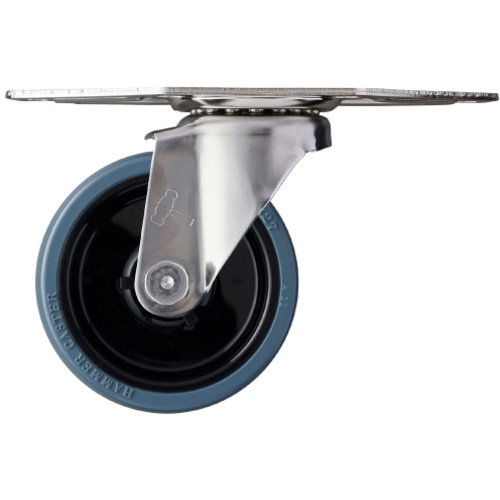 Hammer E ล้อยางหมุนมุมสแตนเลสทั้งหมด (ล้อไนลอน) 85 มม.