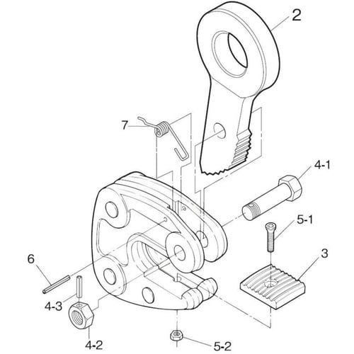 สปริงสำหรับแคลมป์เหล็กโครงสร้าง (HLC/HLC-S)