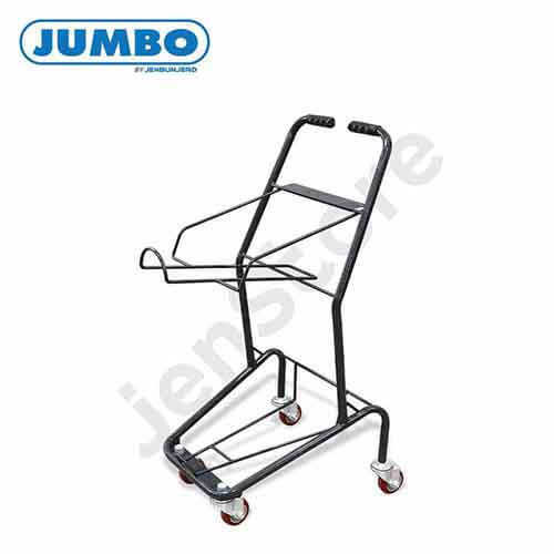 รถเข็น สำหรับใส่ตะกร้าช้อปปิ้ง แบรนด์ JUMBO