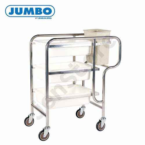 รถเข็นเก็บจานสแตนเลส แบรนด์ JUMBO