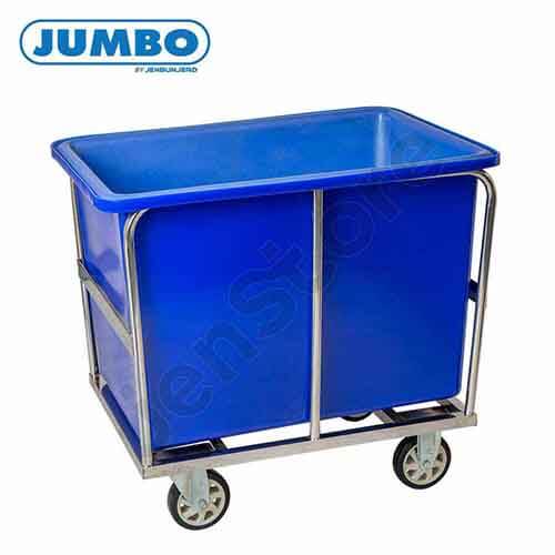 รถเข็นสแตนเลสพร้อมถังหล่อขนาดใหญ่ แบรนด์ JUMBO