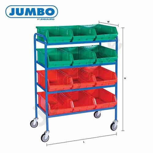 รถเข็นเหล็กเบิกจ่ายในสโตร์ แบรนด์ JUMBO