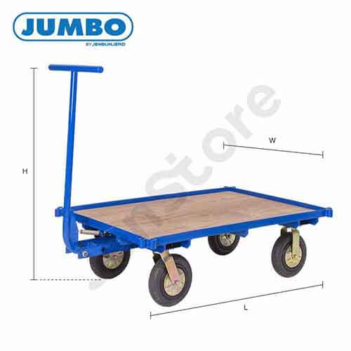 รถลากจูงด้วยมือรุ่น 1500 x 800 มม. แบรนด์ JUMBO