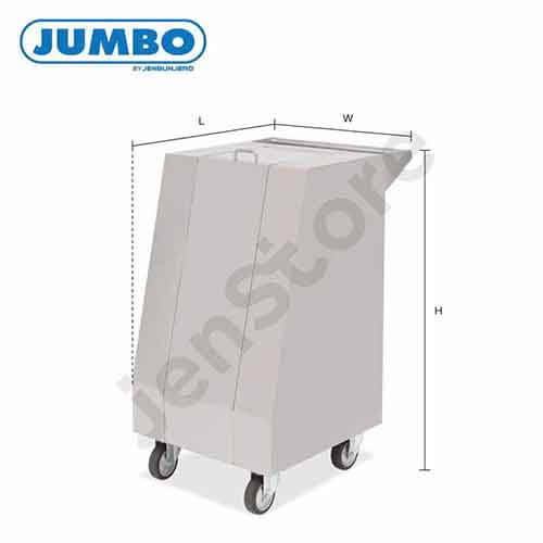 รถเข็นสแตนเลส สำหรับขนเงิน แบรนด์ JUMBO