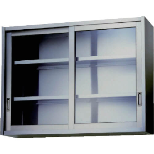 Stainless Steel Cabinets with Glass Sliding Door (Wall Mounted) 1อัน