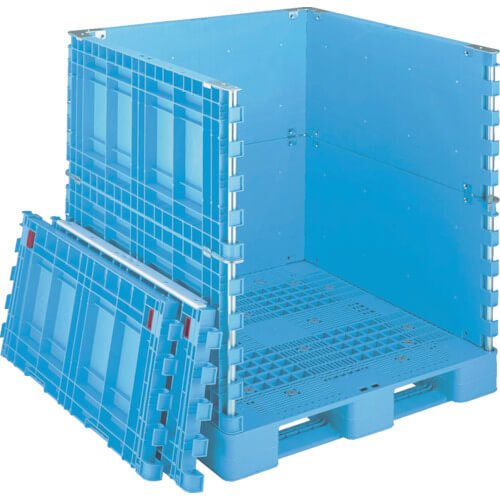กล่องไม้พาเลท BJB-S/1111X115 บนและล่าง 1 ประตู 11 บาน สีน้ำเงิน