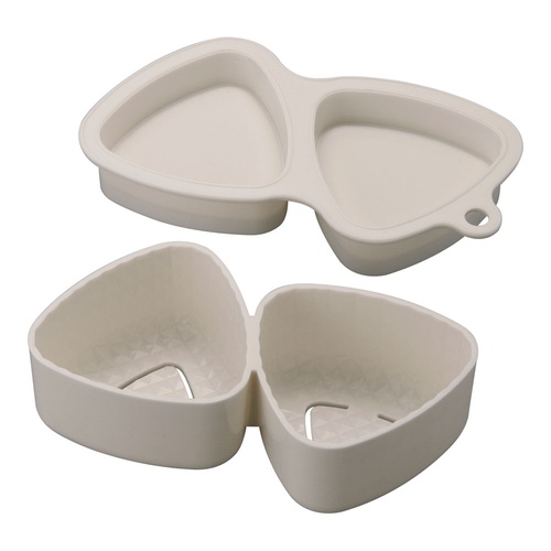 ที่ใส่ข้าวปั้นทรงเพชร PP 2 ชิ้น