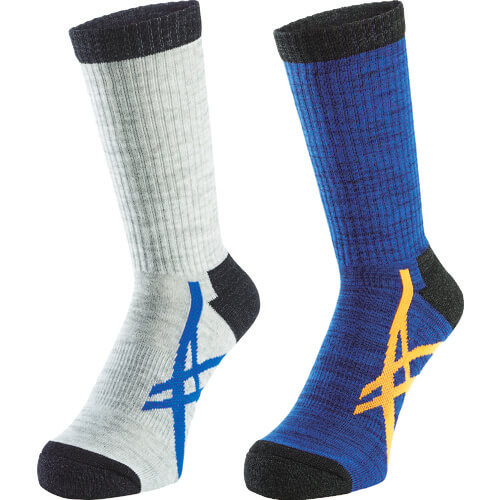 ถุงเท้า 11 White x Blue แบรนด์ ASICS
